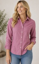 L.L.Bean Vintage Women s Small Pink Oxford Bu...