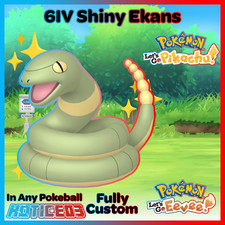 ✨ Shiny Ekans 6IV ✨ Pokemon Lets Go Pikachu & Eevee 🚀 Fast 🚀