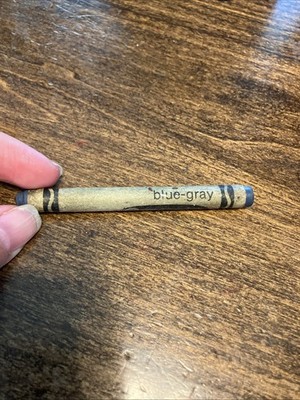 Vintage Discontinued Crayola Crayon Blue Gray Binney Smith