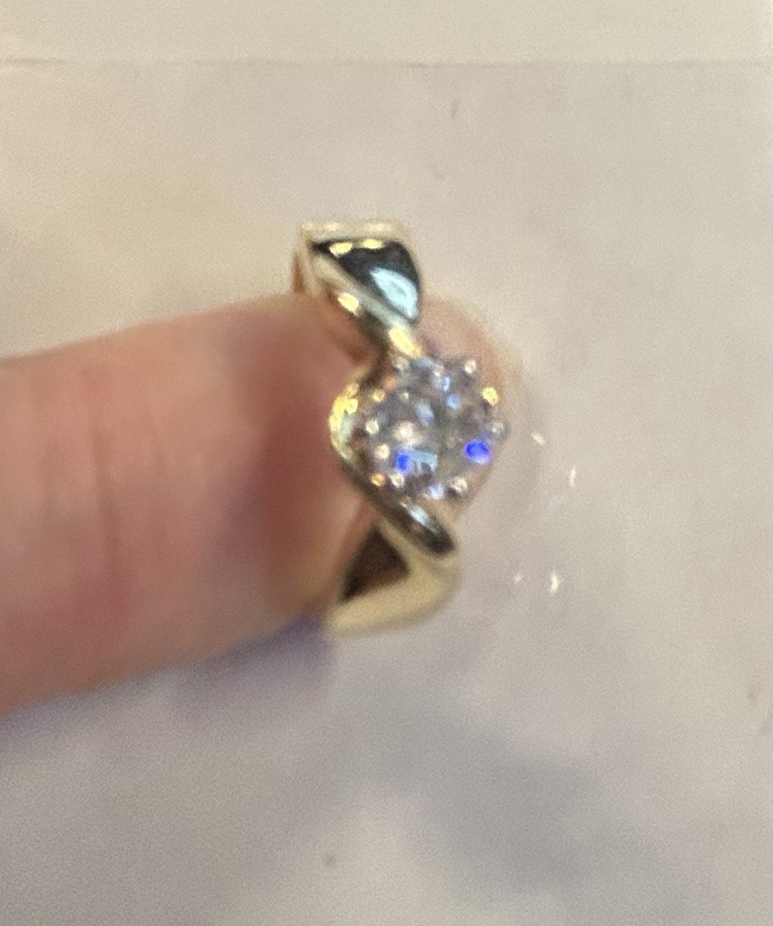 .62ct Natural Diamond Solitaire Ring, solid 14k y… - image 1