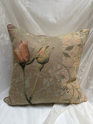 IOSIS Yves Delorme Paris Tapestry Pillow W/Down Insert 18x 18