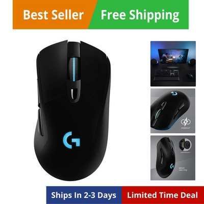 #ad 703 Lightspeed Wireless Gaming Mouse W Hero 25K Sensor PowerPlay Compatible... $108.47