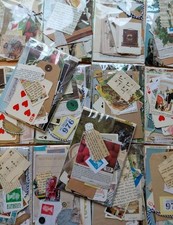 Travel Junk Journal Vintage Ephemera Scrapbooking Kit Paper Flowers Bundle Pack