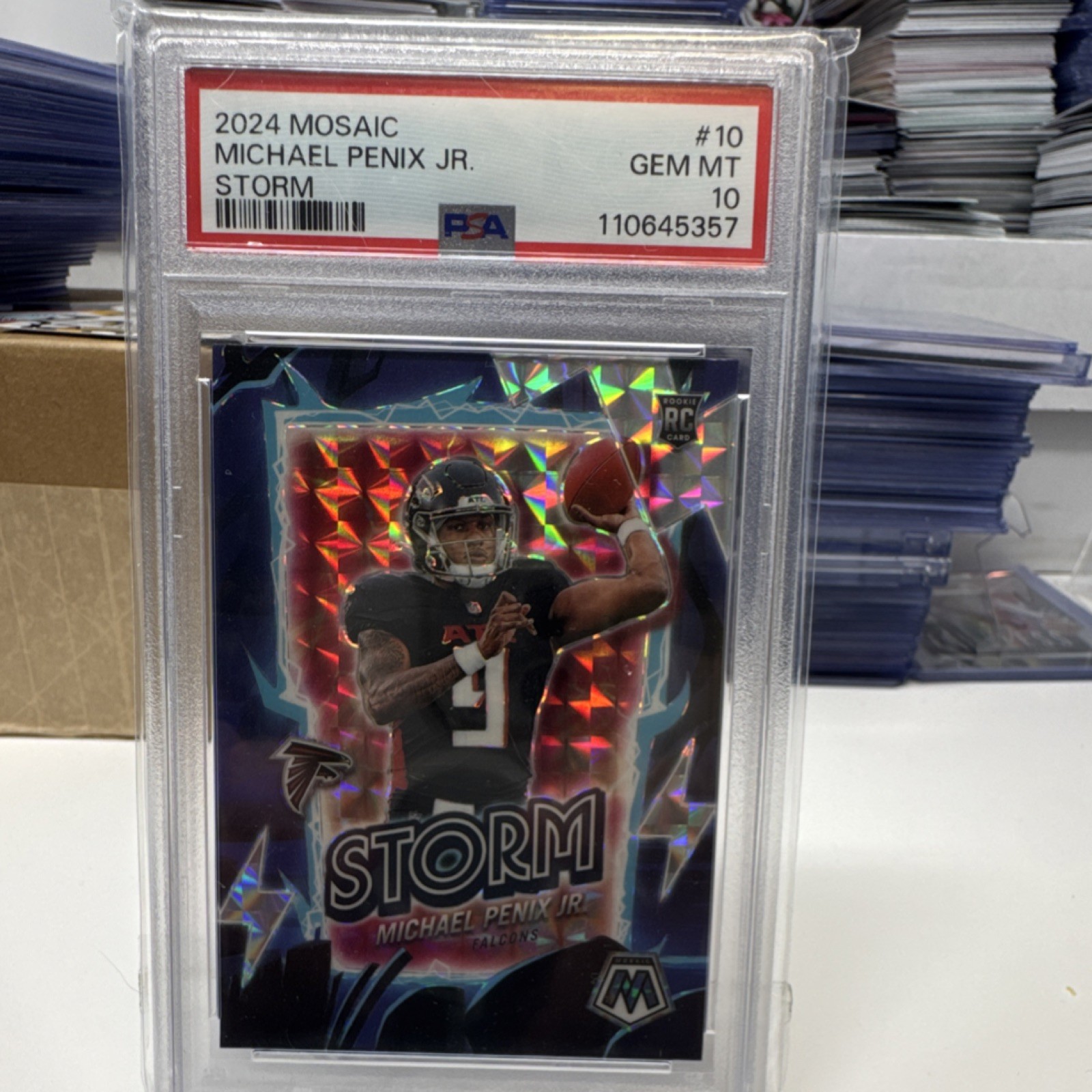 Michael Penix Panini Mosaic Storm #10 Base
