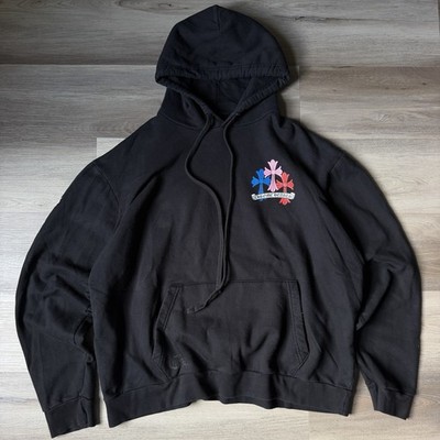 Chrome Hearts Multi Color Flooded Cemetery Cross Hoodie Size XL Preowned Rare