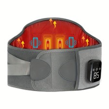 Heated Back Brace for Lower Back Pain Relief, Vibration Lumbar Support Belt
