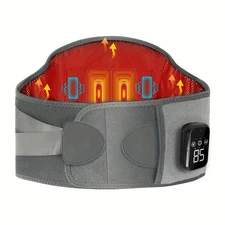 Heated Back Brace for Lower Back Pain Relief, Vibration Lumbar Support Belt