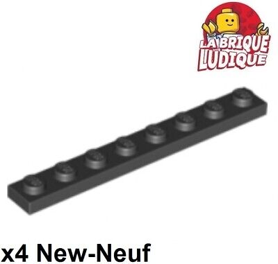 4 x LEGO 63864 Plaque Lisse Plate Tile 1x3 NEUF NEW marron foncé dark brown