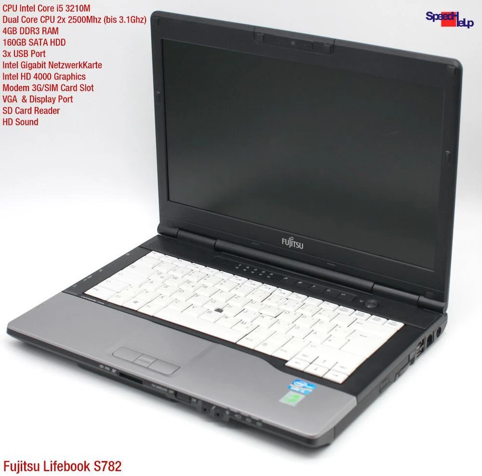 Fujitsu LifeBook S782 14 " HD Intel Core i5 3210M 160GB 4GB Windows XP 10 7 11 - Image 2 of 4