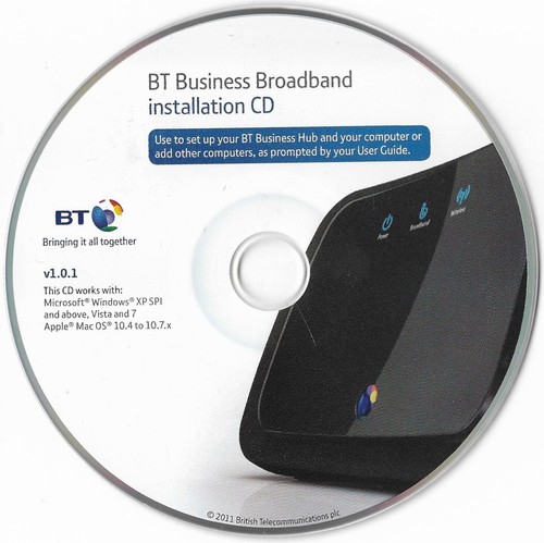 2011 BT Business Broadband Installation CD v1.0.1 (PC CD-ROM, 2011) - 第 1/1 張圖片