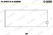 GLYCO 71-4167/4 0.25mm Big End Bearings for FORD,FORD AUSTRALIA,LDV