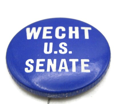 Vintage 1982 Cyril Wecht for US Senate Campaign Pinback Button Pennsylvania Dem