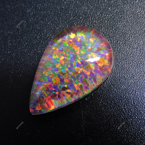 Gemas de ópalo CERTIFICADAS ópalo de roca natural 9,30 quilates corte pera fuego piedra preciosa suelta - Imagen 8 de 15