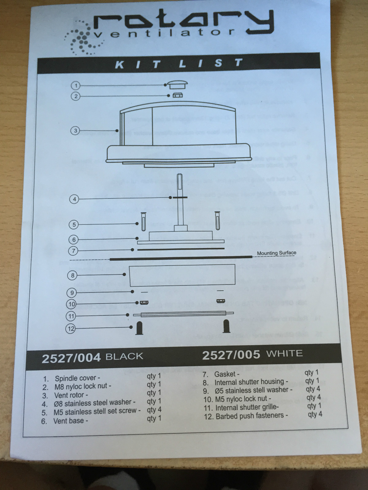 Rotary Wind Driven BLACK Van Roof Vent Ford Transit Connect, Iveco