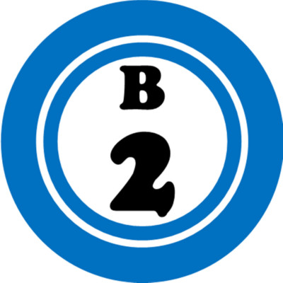 B 2 B2 Bingo Ball - 3 Inch Circle Sticker 3'' x 3'' - Hobby Number Board Lucky