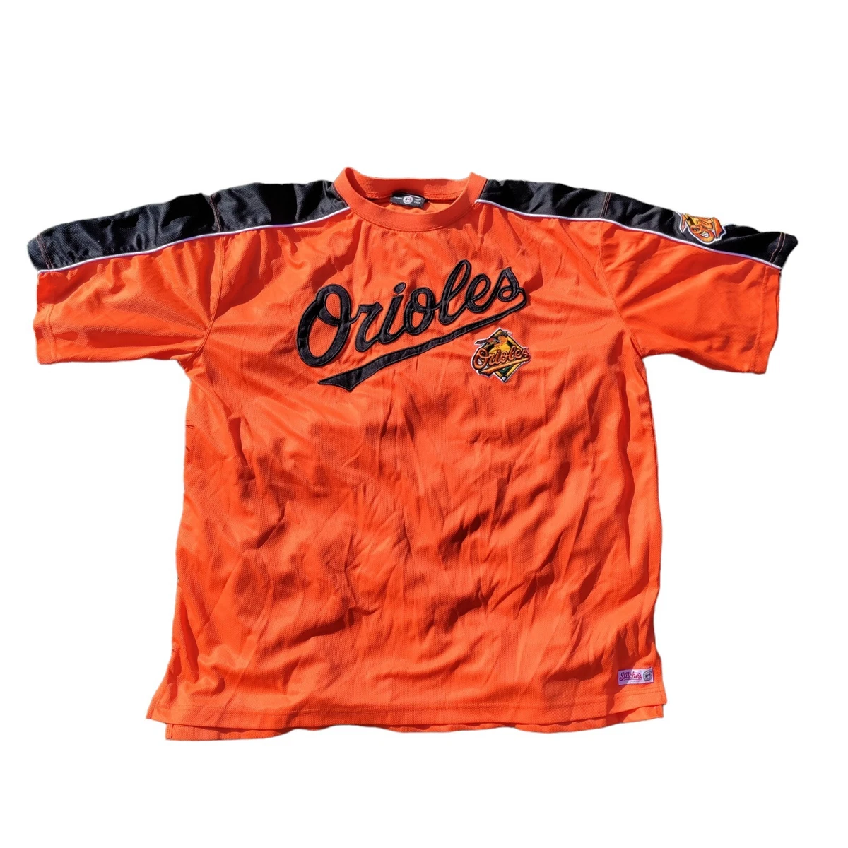 Stitches BALTIMORE ORIOLES Orange Batting Jersey Shirt Men's 2XL MLB Sewn