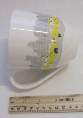 Kate Spade Muses Lenox Coffee Mug Cup 12 Ounces Red Rain Boots Taxi Cabs - Picture 5 of 7