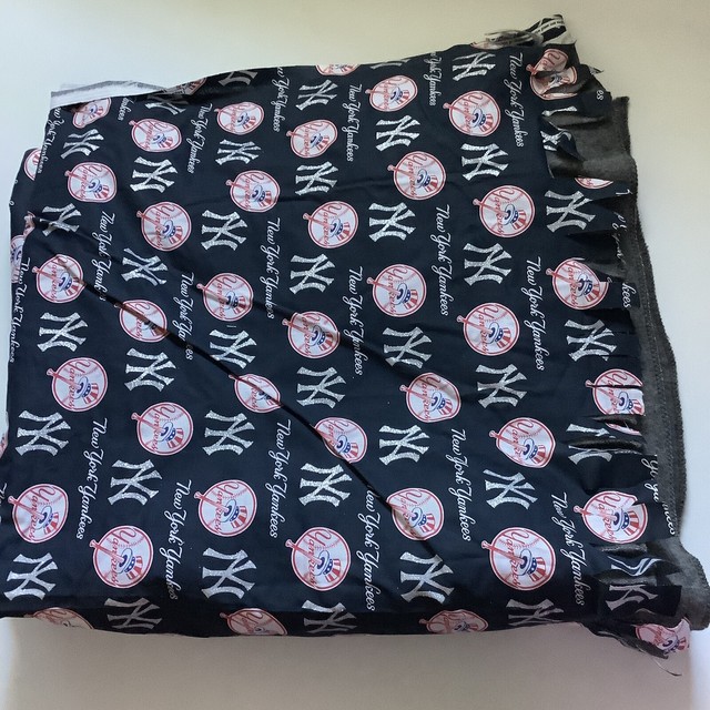 Crochet Baby Blanket for Girl Yankees Blanket Baseball ...