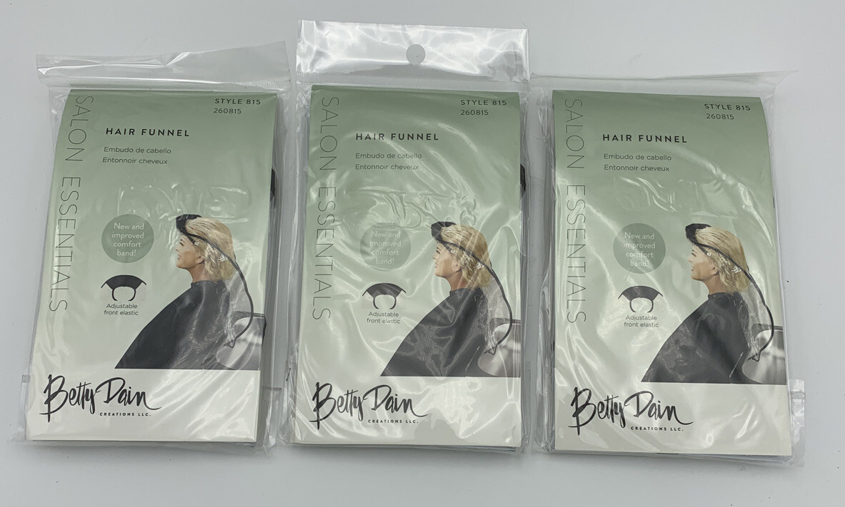 Lot Of 3 Betty Dain #815 Vinyl Hair Shampoo Funnel