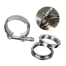 Exhaust Downpipe 3inch V-band Clamp 3" Male/Female Flange Kit Steel Vband Turbos