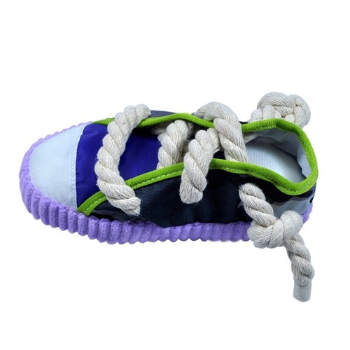 Dogs Soft Chew Toy Pet Squeaky Toy Plush Teething Shoe Boredom Pet Dogs Rope Toy - Picture 10 of 13