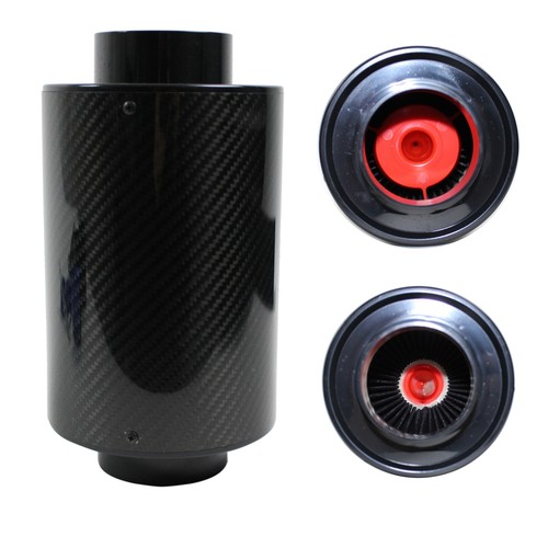 Echt Carbon Airbox Universal Set Sport Luftfilter Cold Air Intake - Bild 2 von 5