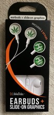 Deka Slides Pot Leaf Hi headphones Earbuds  Slide-On Graphics