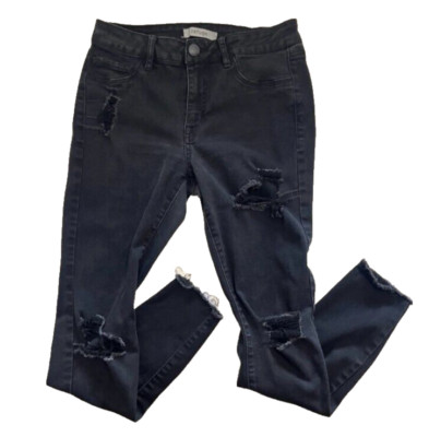 REFUGE Cut Off Skinny Ankle Distressed and Ripped Jeans Size 8