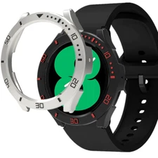 Plating 3D Dial Bezel Mod Frame PC Case Samsung Galaxy Watch 7 6 5 Pro 4 40/44mm