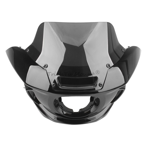 Gloss Black Headlight Fairing Windshield For Harley FXLRST 1YXZ LOW RIDER ST EL - Imagen 9 de 20