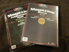 100 New BCW Magazine Resealable Bags And Boards - Acid Free - Archival Storage