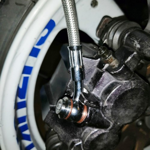Motorcycle 39cm-150cm Brake Oil Hose Line Banjo Fitting Braided Stainless Steel - Picture 6 of 30
