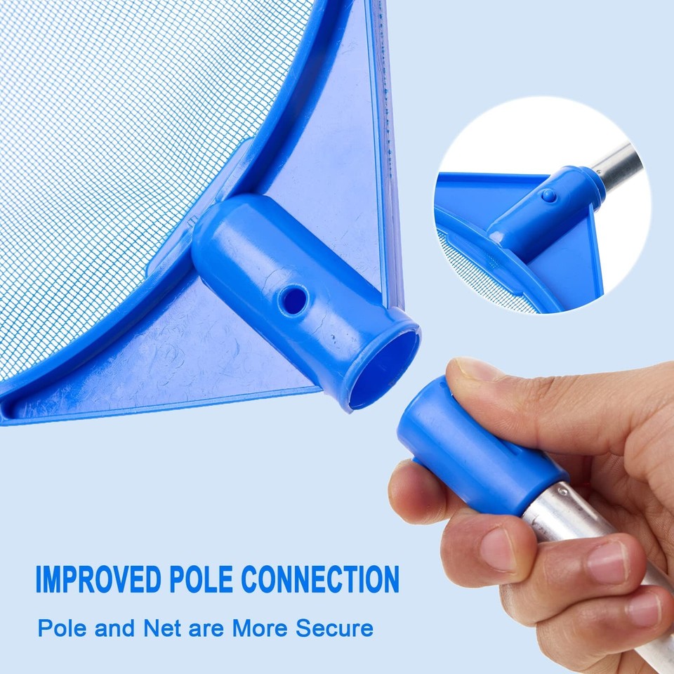 Pool Skimmer, Spa Hot Tub Skimmer Net with Pole 26'' Ultra Fine Mesh