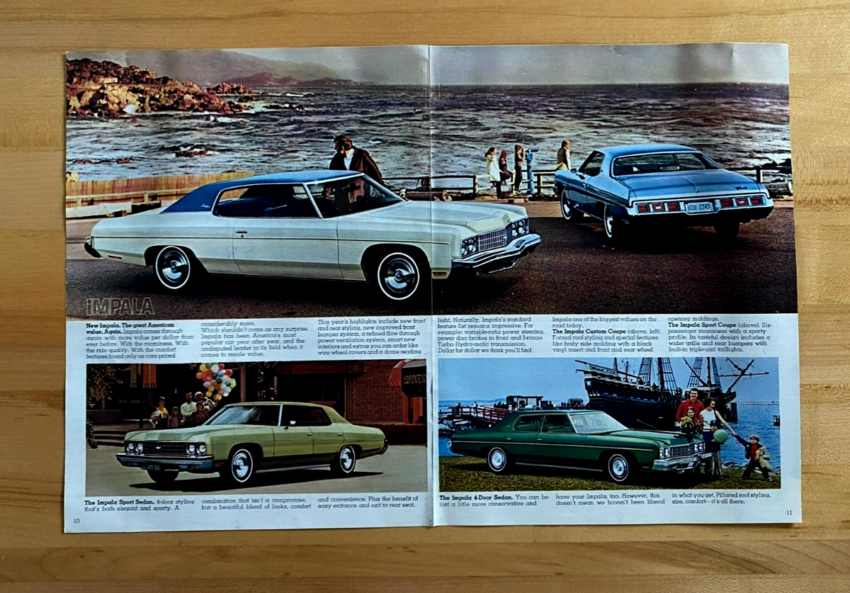1973 Print Ad Chevrolet Impala Custom Coupe Sport Coupe Sedan | eBay