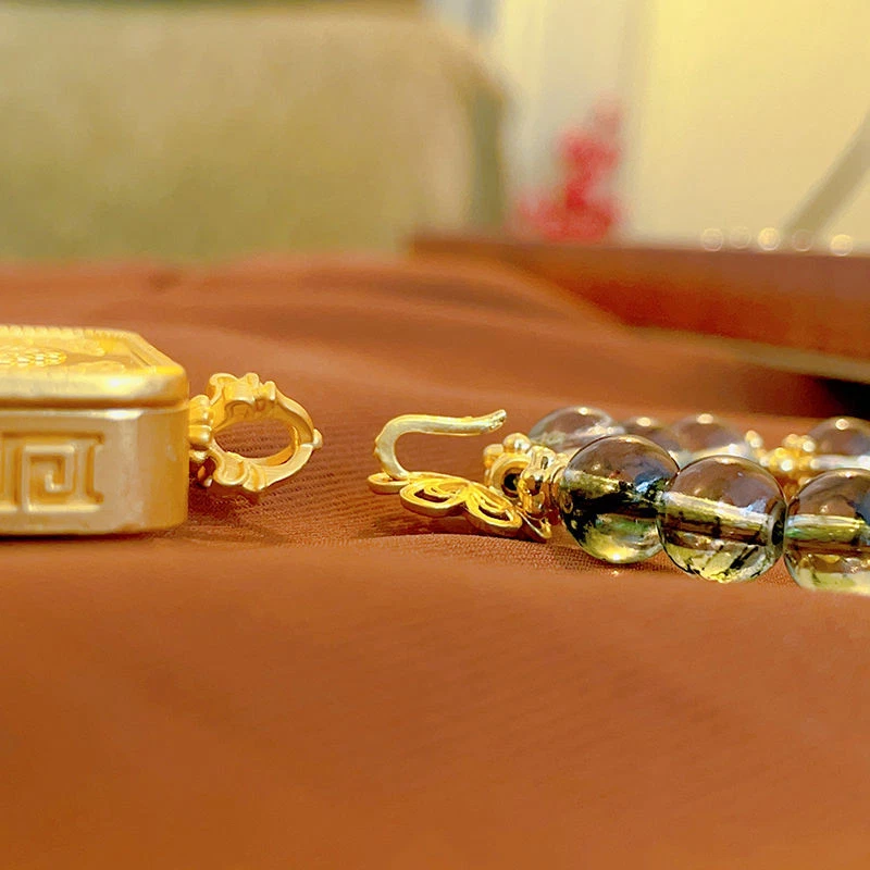 Collar Colgante Tibetano Thangkazakiram Rosa Cuentas Wenwan Foto 2 de 4