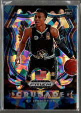 2020-21 Panini Prizm Draft Picks Prizms Blue Ice #93 RJ Hampton CR /99