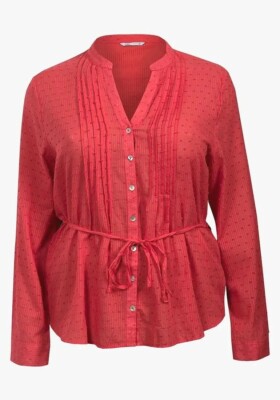 VIVA BLOUSE. PLUS SEMI SHEER TUNIC. RED. UK SIZE 20. NEW. RRP £30 100% COTTON