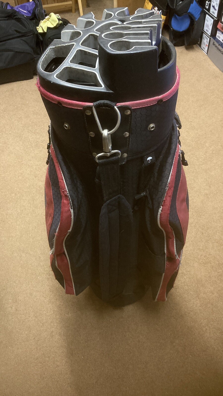 Founders Club Cart Golf Bag Red / Black PreOwned Condition eBay