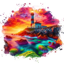XXL 18X18 Car Sticker Majestic Lighthouse Weatherproof Vinyl Decal