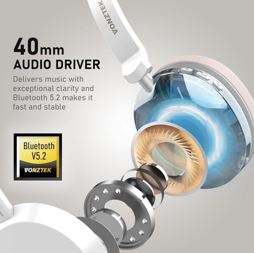 Vonztek Bt882-d kabelloses Headset mit Mikrofon Geräuschunterdrückung - Bild 3 von 9