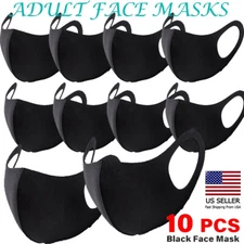 Lot Black Face Fashion Mask Washable Reusable Adult MASK US SELLER(1,2,5,10 PCS)