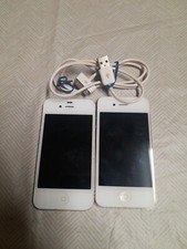 Apple iPhone 4s model A1387 White Two Phones For Parts Only