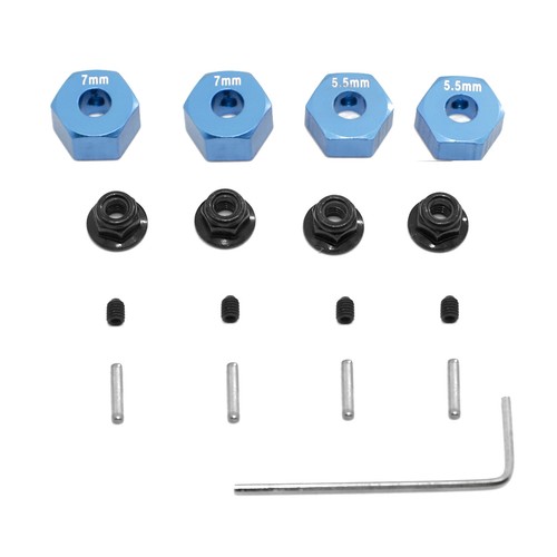 Metal 12mm Hex Wheel Hub For Traxxas 1/10 Slash Rustler Stampede 2wd 1654 3654 - Picture 5 of 10