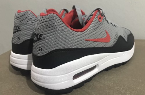 Nike Air Max 1 Grey/Black/White/Red Golf Shoes CI7576-002 Men’s size 11.5 - Picture 4 of 7
