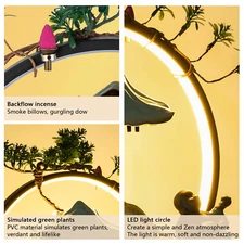 Indoor waterfall Fountain Tabletop Fountain W/ Lights Waterfall Decor W/Pump 10W