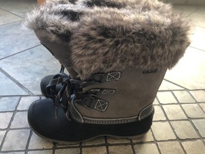 Khombu Womens The Slope Winter Waterproof +leather Snow