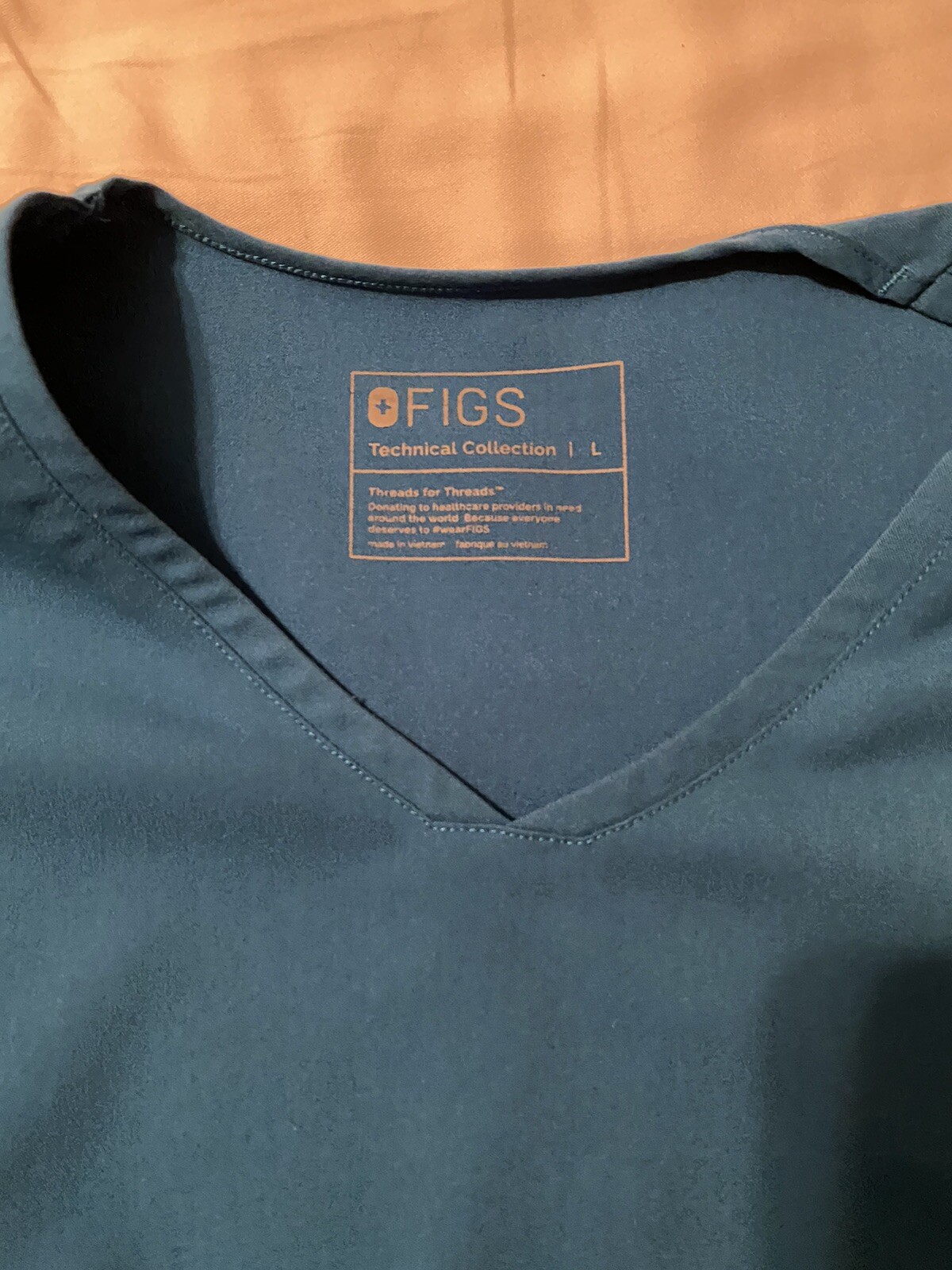 Figs alps blue Aburi v neck scrub top size Large eBay
