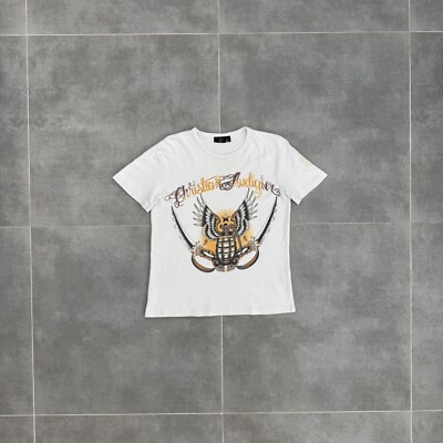 Christian Audigier Los Angeles Tattoo Grenade Y2K Hip Hop Women T-Shirt Size S