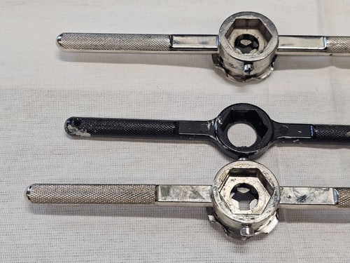 3 Hanson Threading Die Dies Tap T Handle Wrench 1" Hex - Picture 7 of 15