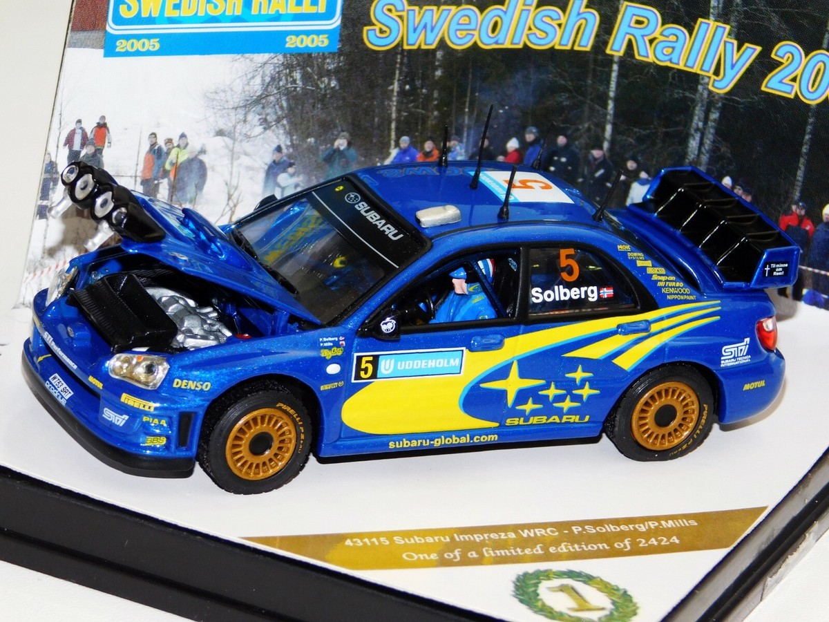 SUBARU IMPREZA #5 SOLBERG SWEDEN 2005 WITH CREW NIGHT VERS